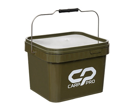 CARP PRO Вeдро квадратное пластиковое 10л темно зеленое